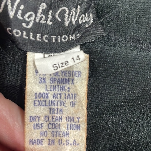 Totally 80’s black dress sheer keyhole on front and sheer back - Picture 7 of 8